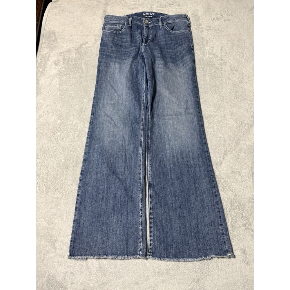 Ariat Denim Perfect Rise Trouser Women's 32 Long Westernwear Flared Jeans 32x33